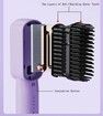 2In1 Hair Straightening Comb 3200mAh Negative Ions  Cordless Mini Hair Straightening Comb, 3-Speed Temperature Control Hair Straightening Brush  (Purple)