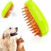 3 In1 Spray Cat Brush Steamy Cat Brush Self Cleaning Cat for Massage Li-Battery Powered Cat Grooming Brush for Removing Tangled and Loose Hair(Green)