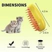 3 In1 Spray Cat Brush Steamy Cat Brush Self Cleaning Cat for Massage Li-Battery Powered Cat Grooming Brush for Removing Tangled and Loose Hair(Green)