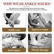 3Pairs XL Neuropathy Socks Relief Compression Socks 20-30 mmHg  Ankle Sleeves for Arch Support, Achilles Tendonitis Foot Pain Relief (Gray, X-Large)