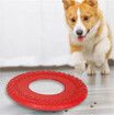 2 PCS Red Dog Rubber Tire Flyer Dog Toy, Flying Disc, Lightweight, Durable, Floats in Water, Great for Beach and Pool,25.5cm Diameter，Bone pattern