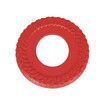 2 PCS Red Dog Rubber Tire Flyer Dog Toy, Flying Disc, Lightweight, Durable, Floats in Water, Great for Beach and Pool,25.5cm Diameter，Bone pattern