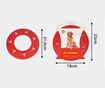 2 PCS Red Dog Rubber Tire Flyer Dog Toy, Flying Disc, Lightweight, Durable, Floats in Water, Great for Beach and Pool, 21.6cm Diameter，Darts pattern