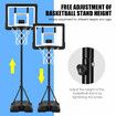 1.6-2m Basketball Hoop Ring Stand System with Scoreboard Rim Net Ball Portable Backboard Kids Adults Training Station Playground Adjustable Height