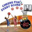 Mini Basketball Hoop Electronic Scoreboard Door Wall Mounted Backboard Ring Rim Net System Indoor Hanging Kids Toys Adults Sports Training Game