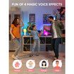 Karaoke Machine for Kids and Adults, Mini Portable Bluetooth Speaker with 2 Wireless Microphones for Girls Boys Age 6+ Pink