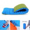 Self inflating Air Mattress Wide Sleeping Pad Splice Inflatable Bed Beach Camping Mat Blue