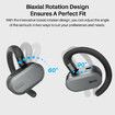 OpenBuds Lightweight True Open Ear Wireless Earbuds with Multi-Angle Adjustment, Bluetooth Headphones with Dual-Axis for Long-Lasting Comfort- Black