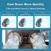 Car Seat Fan, Double Cooling Car Fan, Small Adjustable Portable Fan for Car Backseat for SUV Pickup Truck Off Road Vehicle