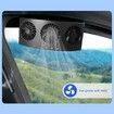 Car Ventilator Fan, 4000 RPM Car Exhaust Fan 3 Fans with 2 Levels for All Cars, with Adhesive Strip (Black)