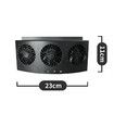 Car Ventilator Fan, 4000 RPM Car Exhaust Fan 3 Fans with 2 Levels for All Cars, with Adhesive Strip (Black)