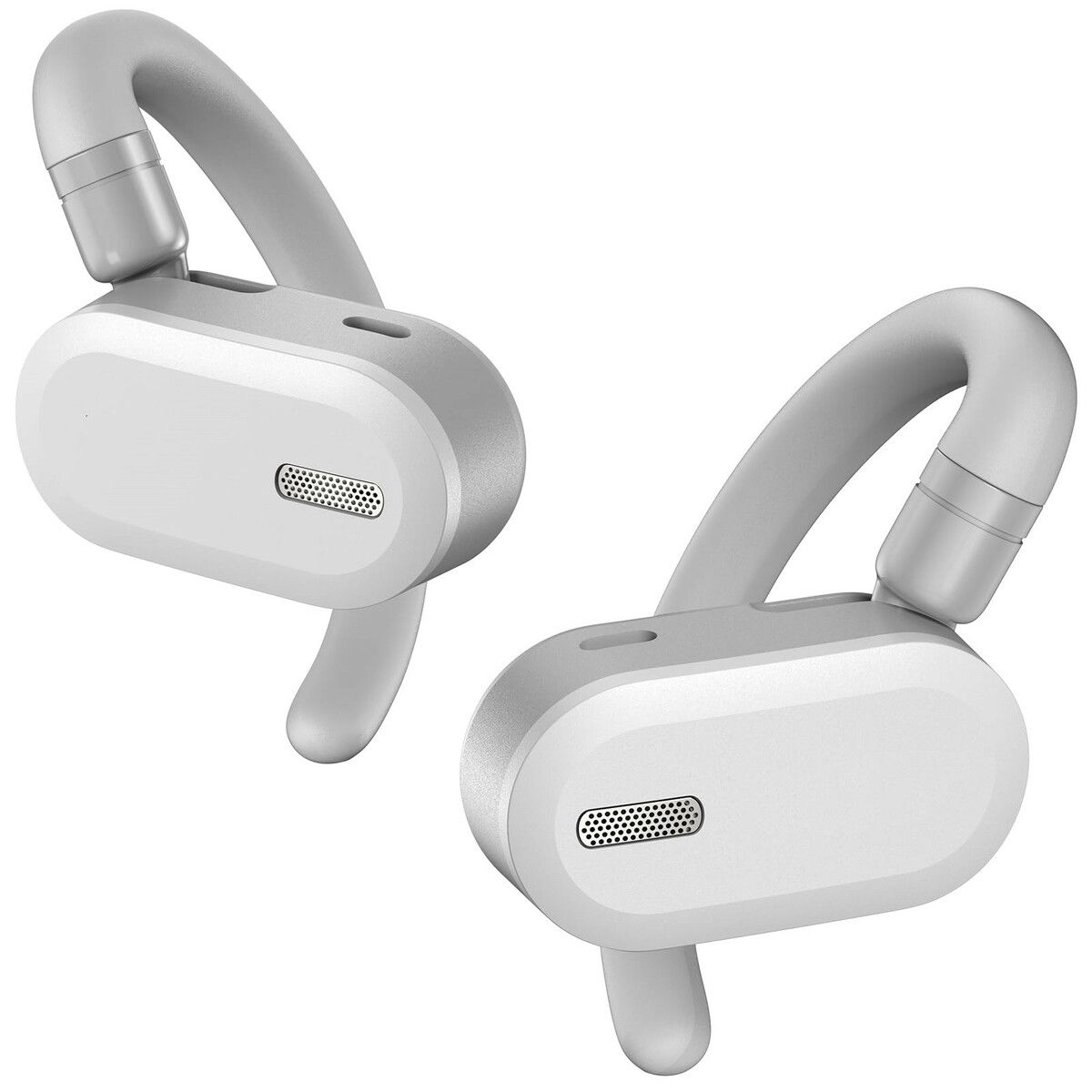 OpenBuds Lightweight True Open Ear Wireless Earbuds with Multi-Angle Adjustment, Bluetooth Headphones with Dual-Axis for Long-Lasting Comfort- White