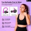 Bluetooth Headphones Wireless Earbuds IPX7 Waterproof Built-in Mic in/Over-Ear Earphones Bluetooth Earbud Perfect for Sports and Daily Use-Pink