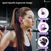 Bluetooth Headphones Wireless Earbuds IPX7 Waterproof Built-in Mic in/Over-Ear Earphones Bluetooth Earbud Perfect for Sports and Daily Use-Pink