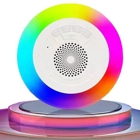 Waterproof Bluetooth with LED Lights Shower Speaker Portable Wireless Bluetooth 5.0 for Shower,Party and Swimming