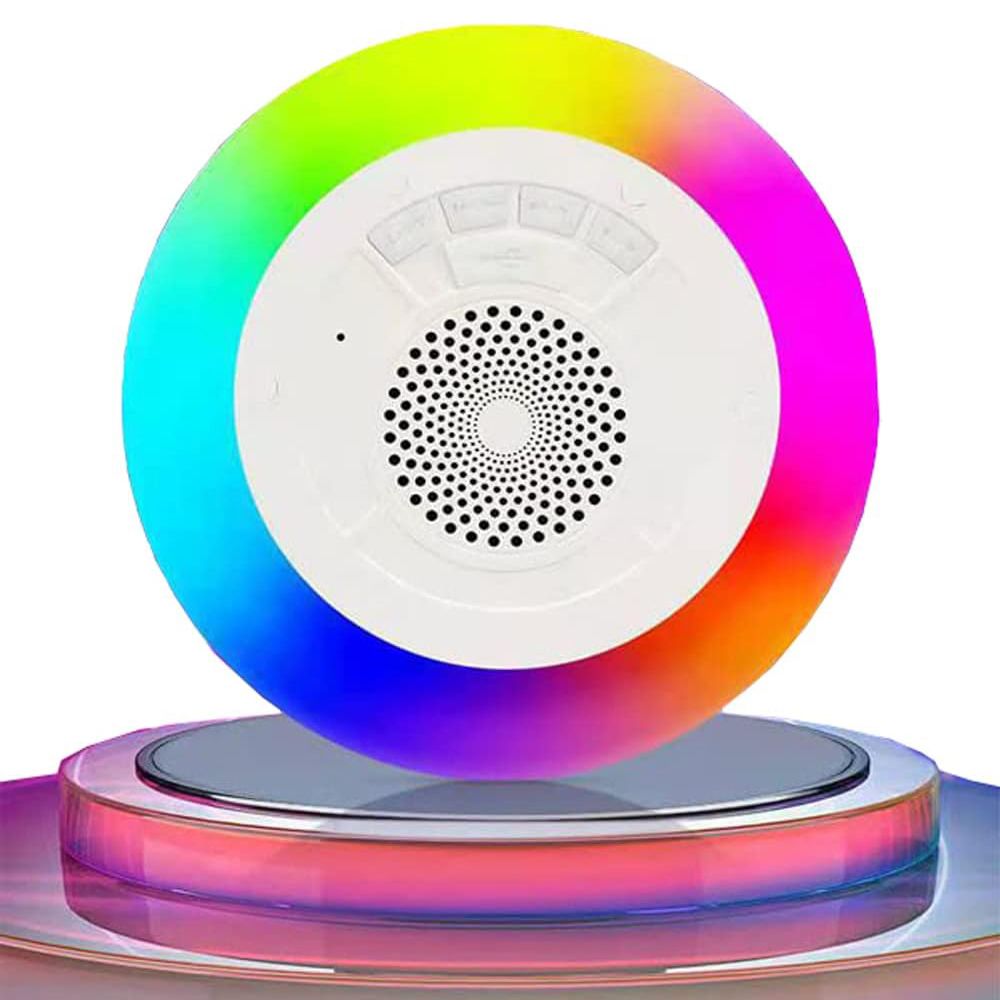 Waterproof Bluetooth with LED Lights Shower Speaker Portable Wireless Bluetooth 5.0 for Shower,Party and Swimming