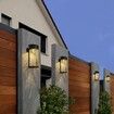 Outdoor Security Decorative Solar Outdoor Lights - Crackle Glass Patio and Fence Wall Lights Warm Light