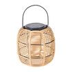 Outdoor Solar Lantern Hanging Lights Outdoor Tabletop Lamp Rattan Natural Lantern for Pathway Courtyard Patio Stair Garden