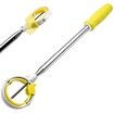 Golf Ball Retriever,Golf Ball Retriever Telescopic for Water with Spring Release-Ready Head,Ball Retriever Tool Golf with Locking Clip,Grabber Tool,Golf Accessories Golf Gift for Men (Yellow)