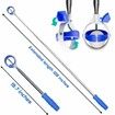 Golf Ball Retriever,Golf Ball Retriever Telescopic for Water with Spring Release-Ready Head,Ball Retriever Tool Golf with Locking Clip,Grabber Tool,Golf Accessories Golf Gift for Men (Blue)