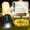 Camping String Lights Camping Lantern with String Light 10 Meters,USB Rechargeable Flashlights for Emergency, Camping, Hiking