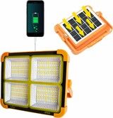 Camping Floodlight, 1500W 5000mAh Battery Camping Floodlight Solar for Garage Emergency Car Repair