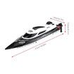 RC Speed,Boat Toy Gift, HJ806 2.4Ghz 200m Long Distance Remote Control Boat for Pool and Lakes, Distance Indicator, Auto Flip Function (Black)