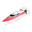 RC Speed,Boat Toy Gift, HJ806 2.4Ghz 200m Long Distance Remote Control Boat for Pool and Lakes, Distance Indicator, Auto Flip Function (Red)