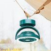 Green Portable Camping Fan, Small Tent Fan with Hanging Hook, 3000mAh USB Battery Fan with LED Lights for Desk, Bedroom, Travel & Emergency Kit