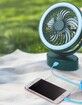 Green Portable Camping Fan, Small Tent Fan with Hanging Hook, 3000mAh USB Battery Fan with LED Lights for Desk, Bedroom, Travel & Emergency Kit