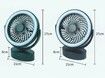 Black Portable Camping Fan, Small Tent Fan with Hanging Hook, 3000mAh USB Battery Fan with LED Lights for Desk, Bedroom, Travel & Emergency Kit