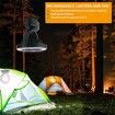 Black Portable Camping Fan, Small Tent Fan with Hanging Hook, 3000mAh USB Battery Fan with LED Lights for Desk, Bedroom, Travel & Emergency Kit