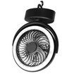 Black Portable Camping Fan, Small Tent Fan with Hanging Hook, 3000mAh USB Battery Fan with LED Lights for Desk, Bedroom, Travel & Emergency Kit