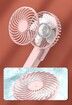 Pink Handheld Fan,2000mAh Portable Fan Mini fan Small Personal Fan,Desk Fan Hand Held Fan Rechargeable Battery Operated Cooling Electric Fan