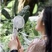 White Handheld Fan,2000mAh Portable Fan Mini fan Small Personal Fan,Desk Fan Hand Held Fan Rechargeable Battery Operated Cooling Electric Fan