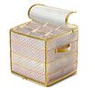 Christmas Baubles Storage Box, Bag Store Up to 64 Baubles, 4 Layered Box, Organizer 30 x 30 x30 cm (Golden)