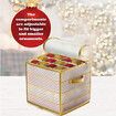 Christmas Baubles Storage Box, Bag Store Up to 64 Baubles, 4 Layered Box, Organizer 30 x 30 x30 cm (Golden)