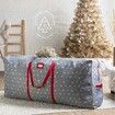 Christmas Tree Storage Bag, 165 x 38 x 76 cm, Heavy Duty Plaid Storage Container, 210D Waterproof silver coated Oxford cloth