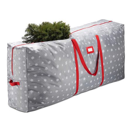 Christmas Tree Storage Bag, 165 x 38 x 76 cm, Heavy Duty Plaid Storage Container, 210D Waterproof silver coated Oxford cloth