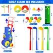 Golf Club Set for Kids,Indoor Outdoor Sports Toys,Christmas Birthday Gift Kids,Toddler Golf Set with 4 Clubs,8 Balls,2 Practice Holes,Shoulder Strap,Ages 3+