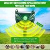 Ultrasonic Cat Deterrent, Outdoor 5 Modes Solar Powered Deterrent Device with Motion Sensor for Garden, Farm, Yard, Dogs, Cats, Birds and More