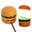 Small Desk Lamp Hamburger Cute Night Light, Foldable Rechargeable Kids Table Lights Novelty Reading Lamps with Pencil Sharpener Gift for Kids