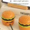 Small Desk Lamp Hamburger Cute Night Light, Foldable Rechargeable Kids Table Lights Novelty Reading Lamps with Pencil Sharpener Gift for Kids