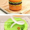 Small Desk Lamp Hamburger Cute Night Light, Foldable Rechargeable Kids Table Lights Novelty Reading Lamps with Pencil Sharpener Gift for Kids