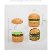 Small Desk Lamp Hamburger Cute Night Light, Foldable Rechargeable Kids Table Lights Novelty Reading Lamps with Pencil Sharpener Gift for Kids