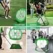 Golf Chipping Net with Indoor Outdoor - 3 Target Golf Practice Hitting Net Training Aids Gift,Green (Only 1 Folding Set Net)