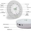 Portable CD Player Built-in Speaker Stereo, Personal Walkman MP3 Players 2000mAh Rechargeable Compact Car Disc CD Music Player USB Play Anti-Shock Protection (White)