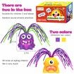 2PCS Fun Hair Pulling Fidget Screaming Monster Toys,Anti Anxiety Toys and Venting Novelty Toys,Different Screams Made by Hair Pulling,for Age3+ Kids Boys and Girls (Yellow&Purple)