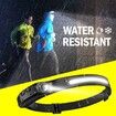 1PCS Headlamp Flashlight, Rechargeable LED Headlamps 2 COB 230 Degree Wide Head Lamp for Outdoor Running, Camping Hiking