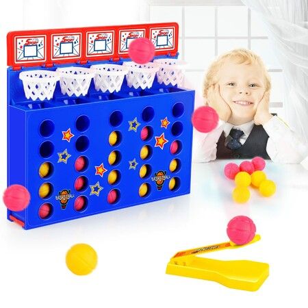 Bouncing Ball Shots Game, Large Connect Board Game Shots Ball Game,Funny Board Table Game Parent-child Interactive Party Game Multiplayer Toy for Kids Family